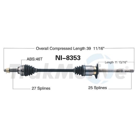 Surtrack Axle Cv Axle Shaft, Ni-8353 NI-8353